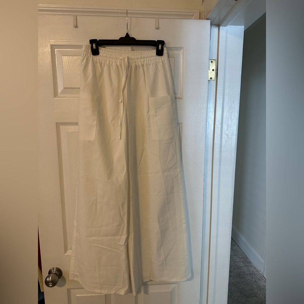 Princess Polly Cream Cargo Pants